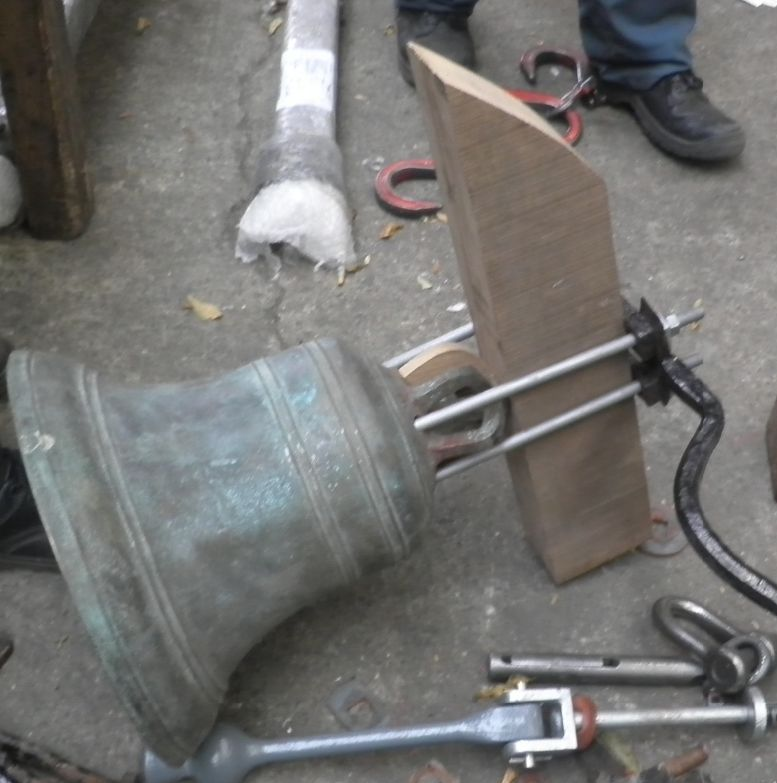 The Turret Bell under restoration at the Whitechapel Foundry